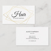 Moderne Geometrische haarlijst Visitekaartje (Voorkant / Achterkant)