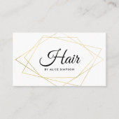 Moderne Geometrische haarlijst Visitekaartje (Voorkant)