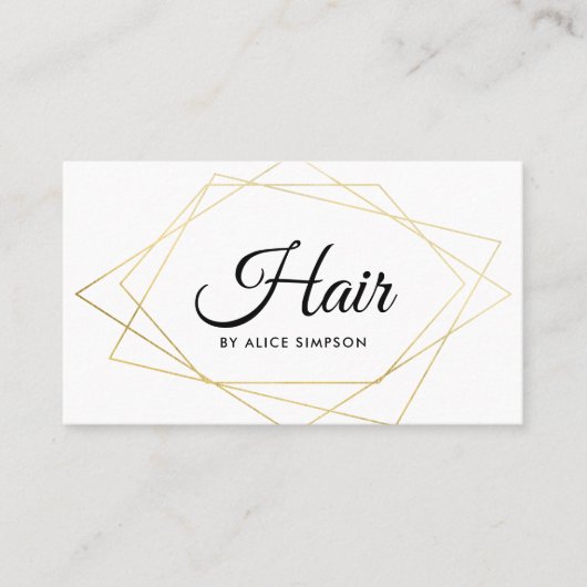 Moderne Geometrische haarlijst Visitekaartje (Voorkant)