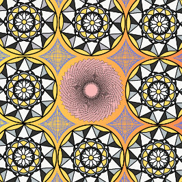 Moderne Geometrische Heilige Mandala Bloemrijke Wa Vierkante Klok