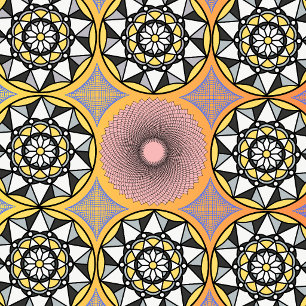 Moderne Geometrische Heilige Mandala Bloemrijke Wa Vierkante Klok
