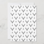 Moderne geometrische hertenkoppen Abstracte boommo Notitiekaartje (Achterkant)