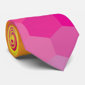 Moderne Geometrische Hexagon stropdas - Roze & Gee (Opgerold)