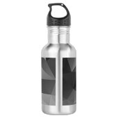 Moderne geometrische hoeken INITIALEN Grey Cool Waterfles (Achterkant)