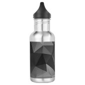 Moderne geometrische hoeken INITIALEN Grey Cool Waterfles (Links)