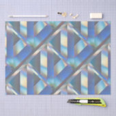 Moderne geometrische holografische pasteelregenboo tissuepapier (Craft)