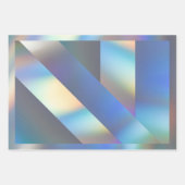 Moderne geometrische holografische pastel regenboo inpakpapier vel (Voorkant 3)