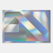 Moderne geometrische holografische pastel regenboo inpakpapier vel (Voorkant 2)