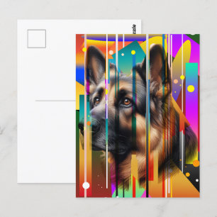Moderne Geometrische Hond Briefkaart