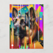 Moderne Geometrische Hond Briefkaart (Voorkant)