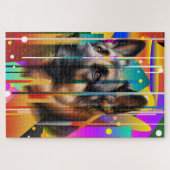 Moderne Geometrische Hond   Legpuzzel (Horizontaal)