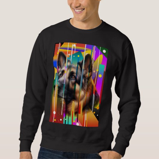 Moderne Geometrische Hond   Trui (Voorkant)