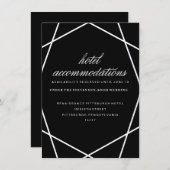 Moderne geometrische hotelkaart informatiekaartje (Voorkant / Achterkant)