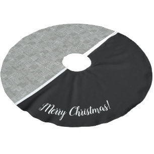 Moderne Geometrische Houndstooth Patroon Zwart wit Kerstboom Rok