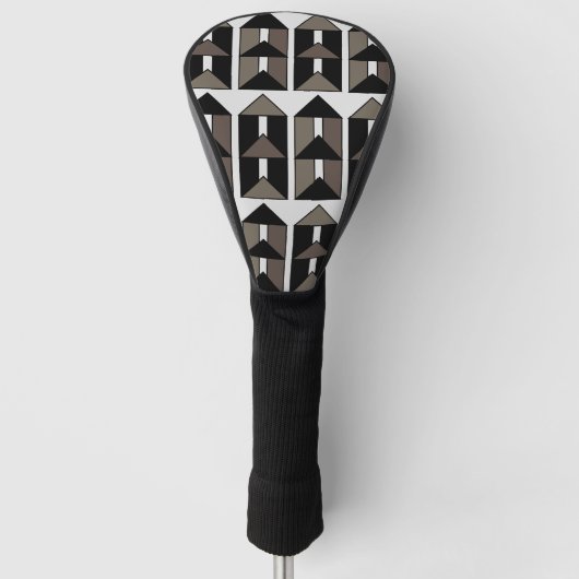 Moderne geometrische huiskunst golfheadcover (Voorkant)