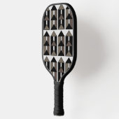 Moderne geometrische huiskunst pickleball paddle (Links)