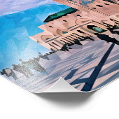 Moderne geometrische illustratie van de Hassan II- Foto Afdruk (Hoek)