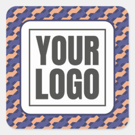 Moderne geometrische in elkaar grijpende patroon b vierkante sticker