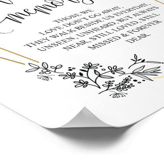 Moderne geometrische 'In liefdevolle herinnering'  Poster (Hoek)