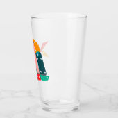 Moderne Geometrische Industriële Kunst Bierglas Glas (Links)