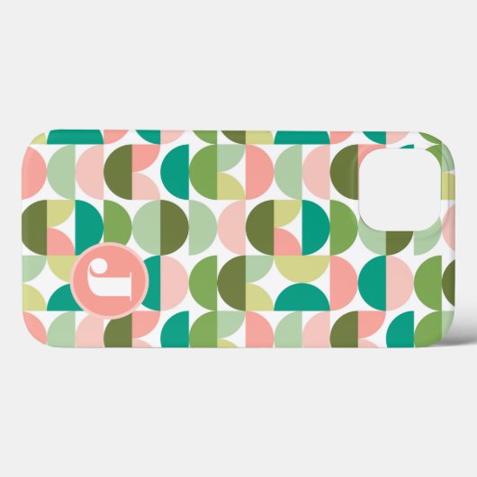 Moderne geometrische iPhone / iPad hoes met monogr (Achterkant (horizontaal))