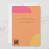 Moderne geometrische ja! Verbrand Sinaasappel Bewa Save The Date (Achterkant)