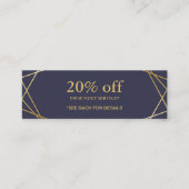 Moderne geometrische kaart met minikaart voor mini mini visitekaartje (Voorkant)