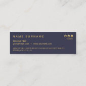 Moderne geometrische kaart met minikaart voor mini visitekaartje (Achterkant)