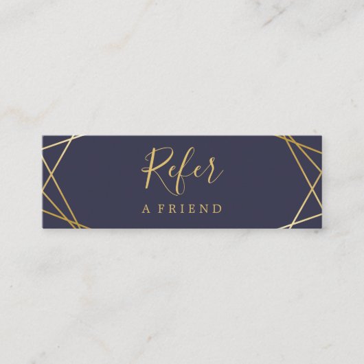 Moderne geometrische kaart minikaart mini visitekaartje (Voorkant)