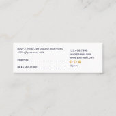 Moderne geometrische kaart minikaart mini visitekaartje (Achterkant)