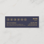 Moderne geometrische kaart voor mini-logo mini visitekaartje (Achterkant)