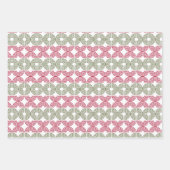 Moderne Geometrische Kerst Groen en Rood Inpakpapier Vel (Voorkant 2)
