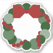 Moderne Geometrische kerstbeker Sticker (Voorkant)