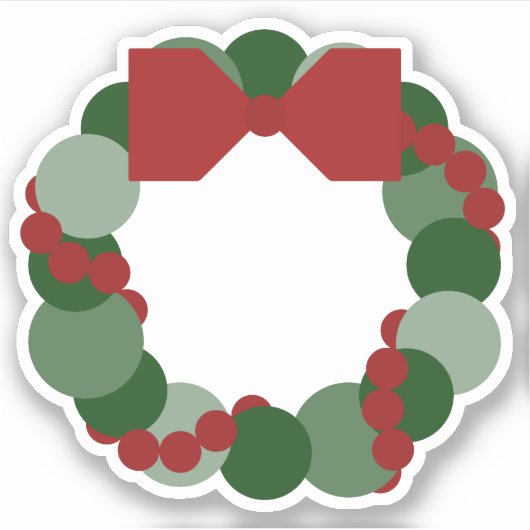 Moderne Geometrische kerstbeker Sticker (Voorkant)