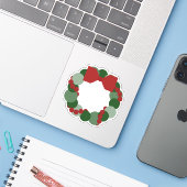 Moderne Geometrische kerstbeker Sticker (Laptop met iPhone)