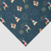 Moderne geometrische kerstboom rendier tissuepapier (Detail)