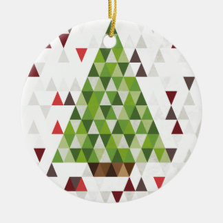 Moderne Geometrische kerstboomkunst Keramisch Ornament