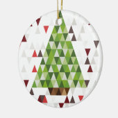 Moderne Geometrische kerstboomkunst Keramisch Ornament (Links)