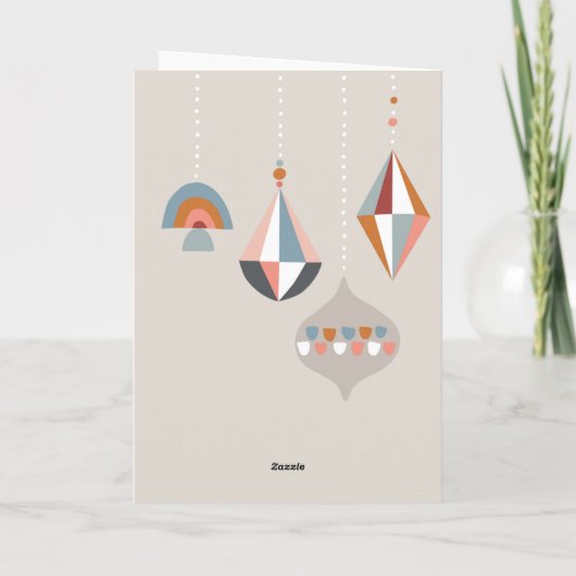 Moderne geometrische kerstdagen kaart (Achterkant)