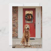 Moderne Geometrische kerstfoto Feestdagenkaart (Achterkant)