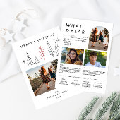 Moderne geometrische kerstfotojaar in Review Feestdagenkaart