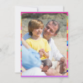 Moderne geometrische kerstkaart met 3 foto's en bo (Achterkant)