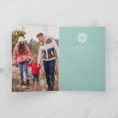 Moderne geometrische kerstpictogrammen Groeten Feestdagen Kaart (Binnen)