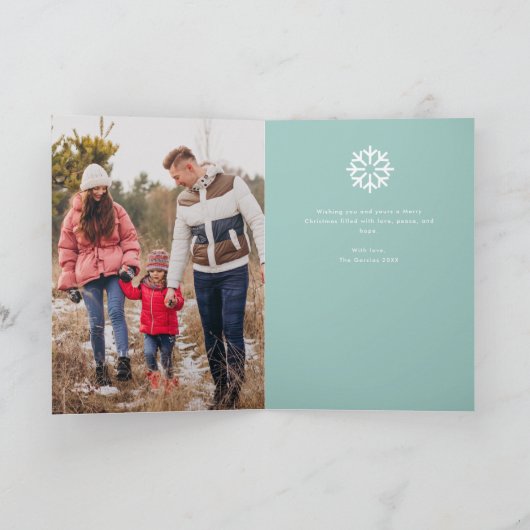 Moderne geometrische kerstpictogrammen Groeten Feestdagen Kaart (Binnen)