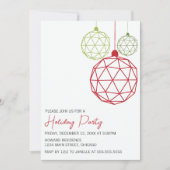 Moderne geometrische kerstversiering uitnodiging v (Voorkant)