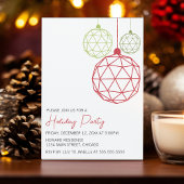 Moderne geometrische kerstversiering uitnodiging v