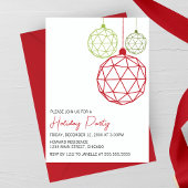 Moderne geometrische kerstversiering uitnodiging v