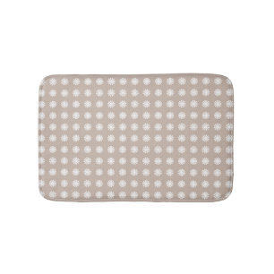 Moderne geometrische Khaki bruin bloemig abstract  Badmat