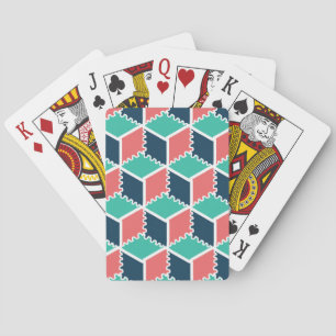 Moderne Geometrische Kleur Cube Poker Kaarten – St