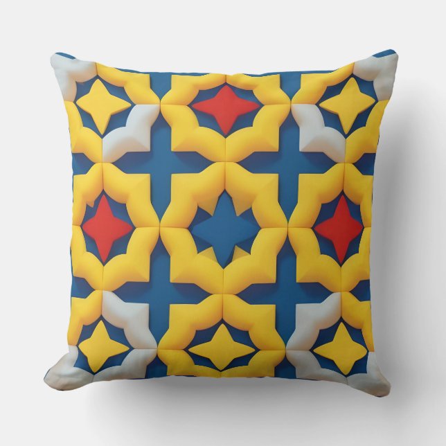 Moderne Geometrische Kleur Explosie Trendy Decorat Kussen (Voorkant)